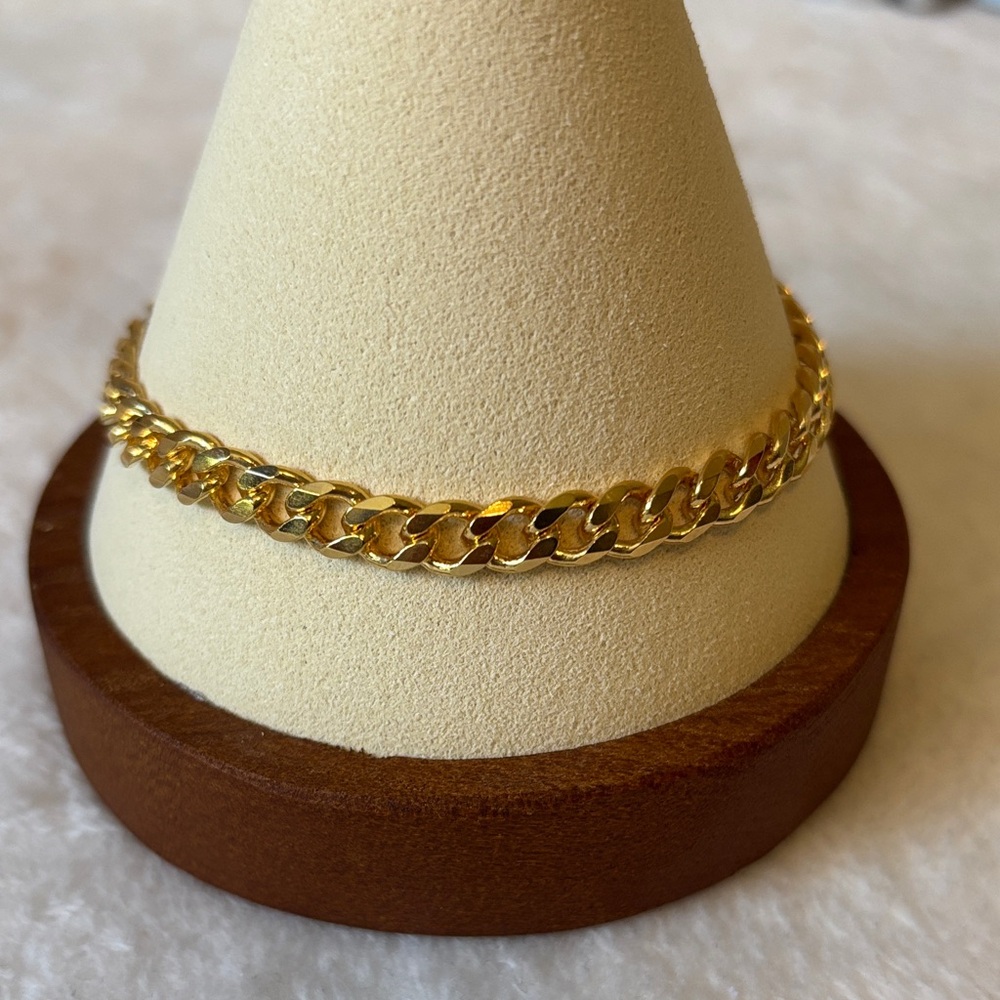 6mm Miami Cuban Anklet 18k Yellow Gold Filled